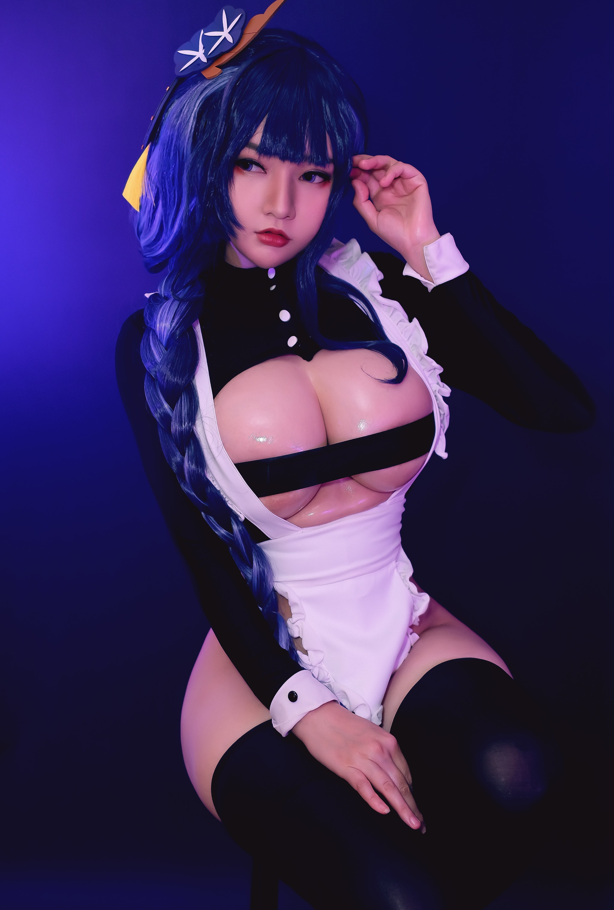 图片[1]-Potato Godzilla – NO.063 Maid Raiden Shogun [17P]-XikXak